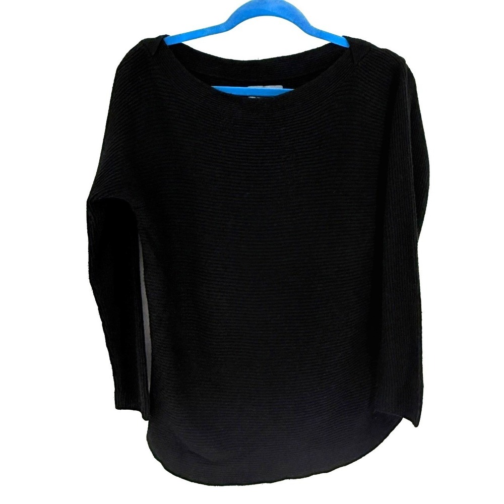 Michael Stars Women Minimalist Ribbed Boatneck Knit Sweater Size M Office Modal